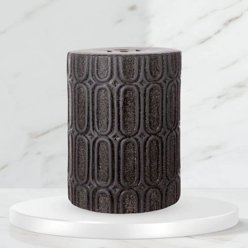 Stołek ceramiczny Oval Vintage Black