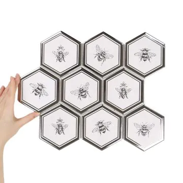 Płytka Heksagon XL Queen Bee Silver