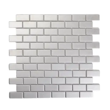 Płytka Mini Cegiełka Metallic Silver Matowa