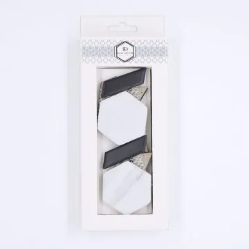Próbka: Heksagon Stella Marble & Black Matowy