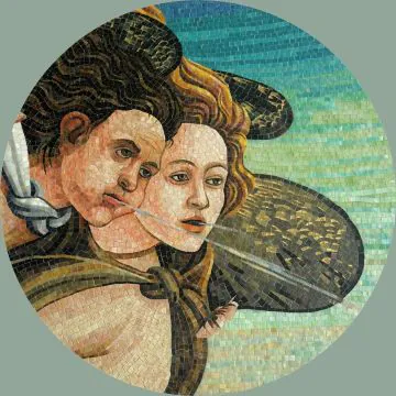Wenus i Zefir – Obraz z mozaiki