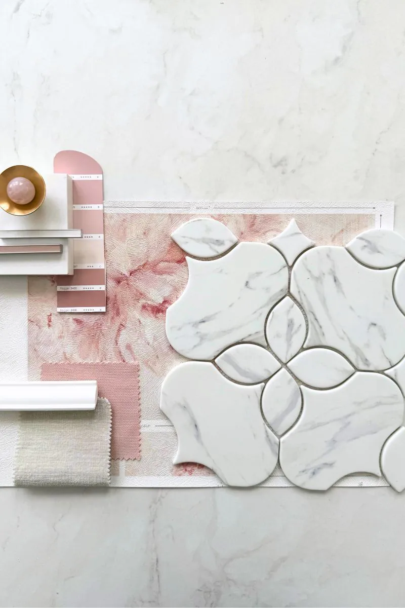 aranzacja-lazienki-z-wanna-i-prysznicem-moodboard-inspiracyjny-z-mozaika-szklana-lotus-marble-matowy-raw-decor